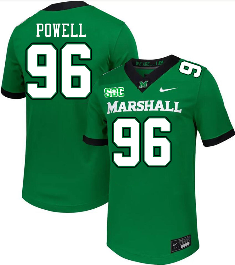 Marshall Thundering Herd #96 Ty Powell College Football Jerseys Stitched-Green